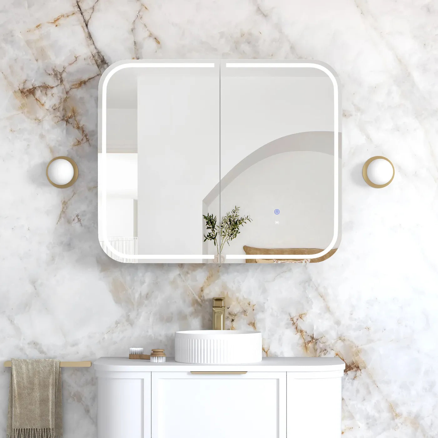 Newport LED Shaving Cabinet - Neche Interiors