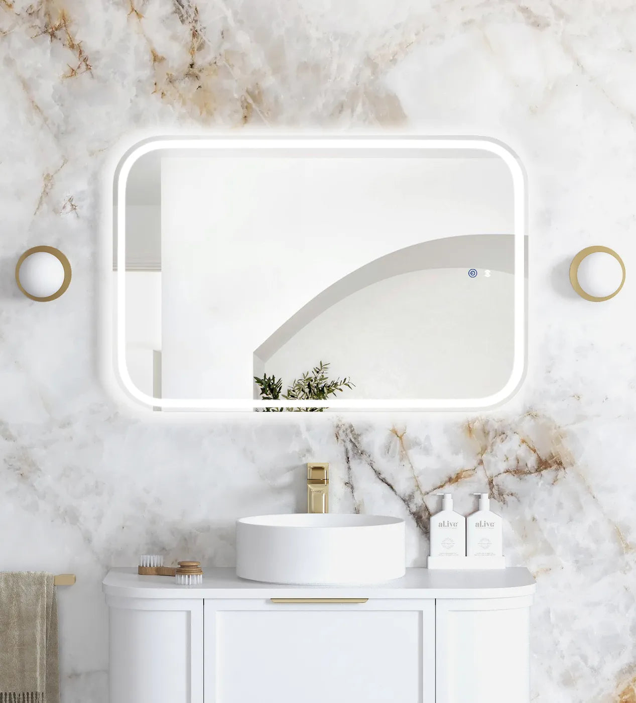 Newport LED Frameless Mirror - Neche Interiors