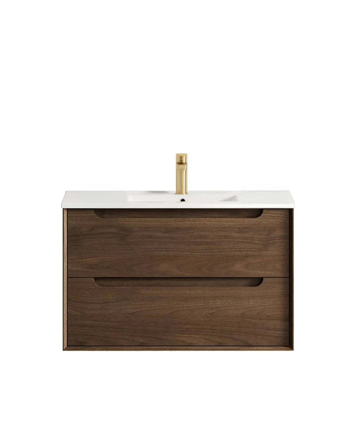 Byron Sable Walnut Wall Hung Vanity - Neche Interiors