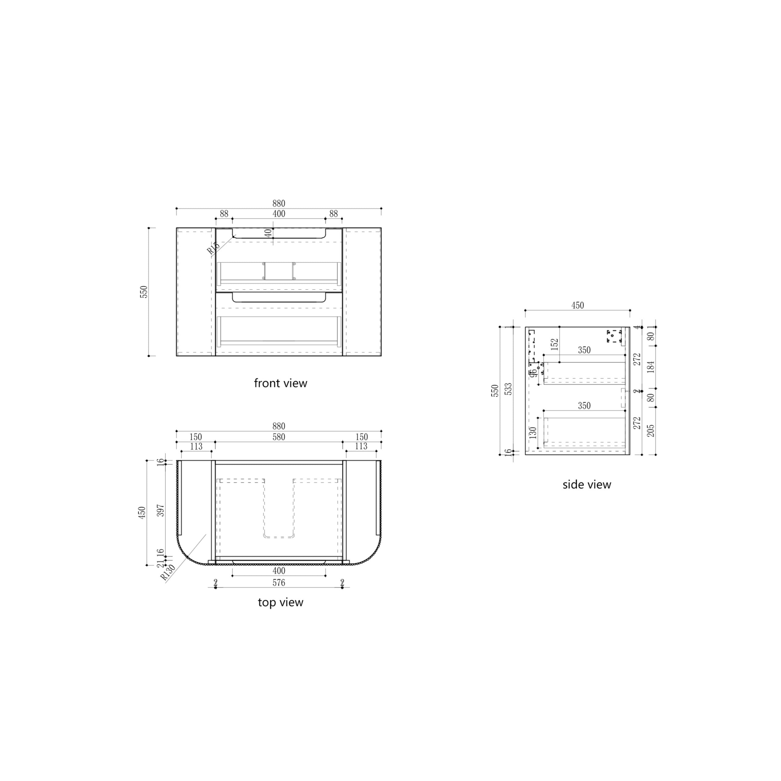 Varcelli Tier Wall Hung Vanity - Neche Interiors