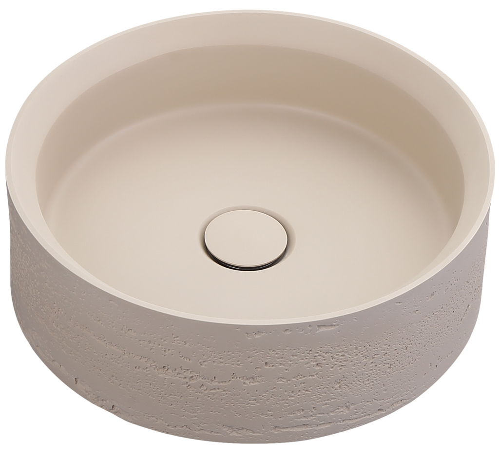 Thyra 380 Round Solid Surface Counter Top Basin - Neche Interiors