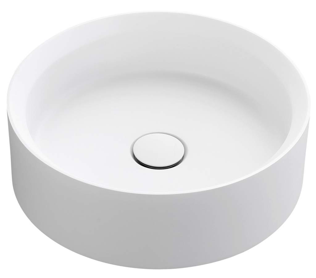 Thyra 380 Round Solid Surface Counter Top Basin - Neche Interiors