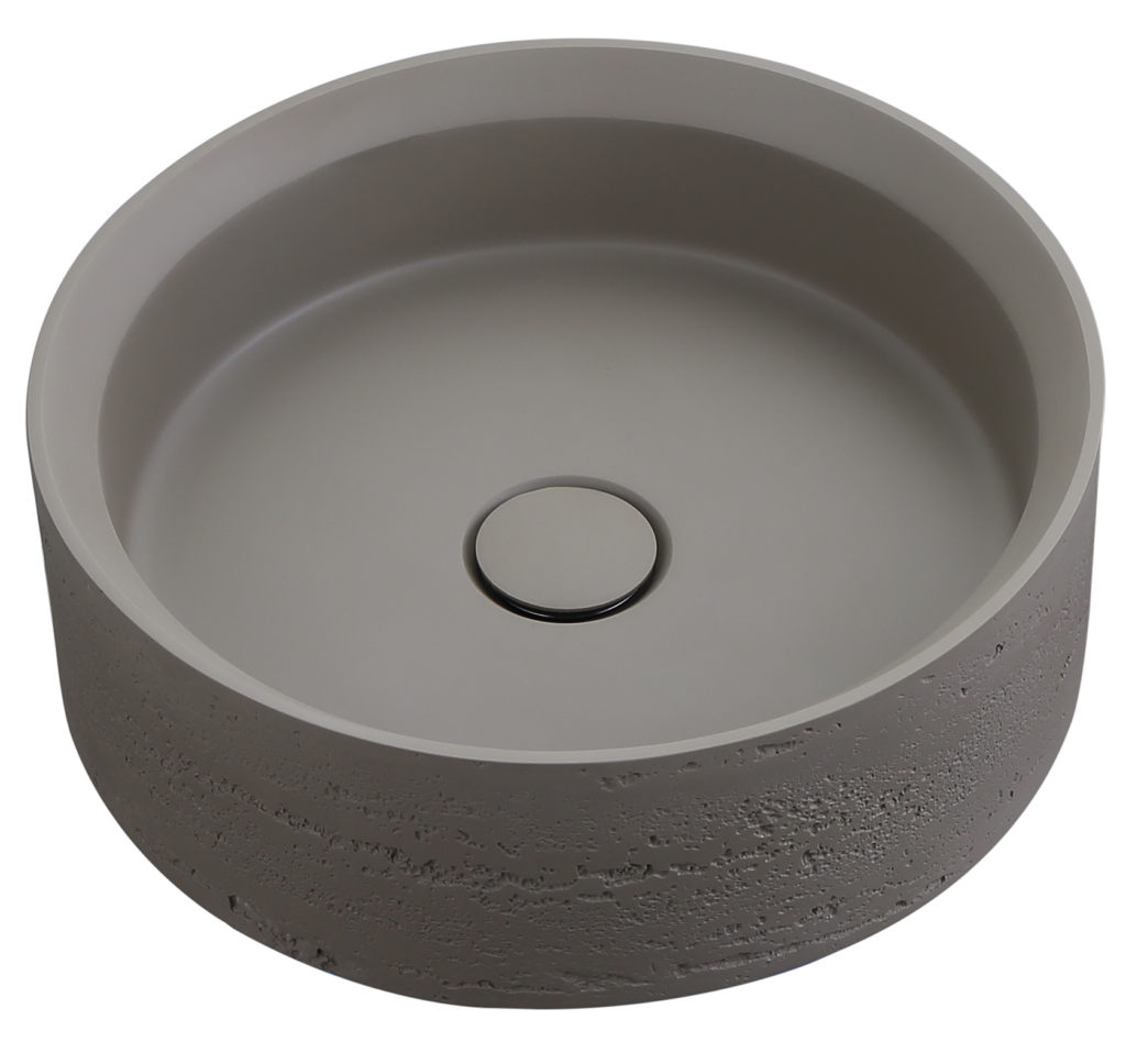 Thyra 380 Round Solid Surface Counter Top Basin - Neche Interiors