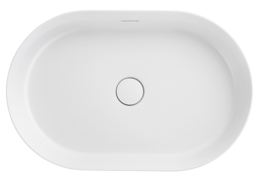 Idra 580 Oval Solid Surface Counter Top Basin - Neche Interiors