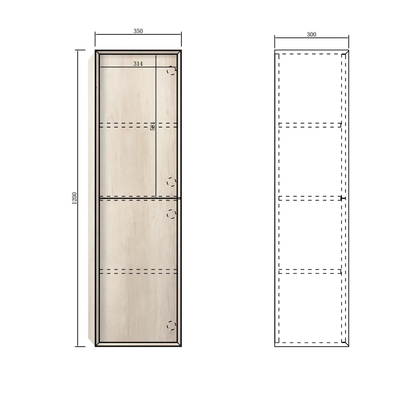 Byron Tall Boy - Natural Oak - Neche Interiors