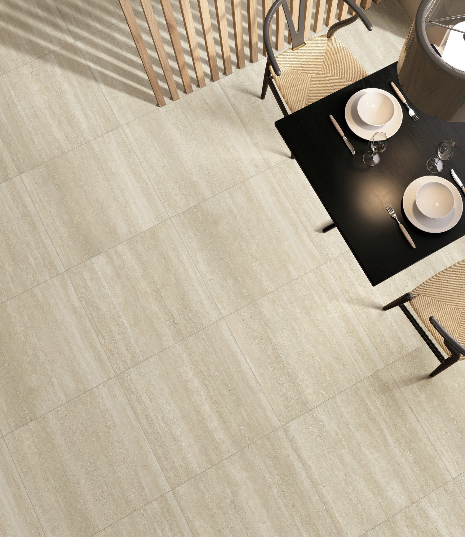 Norcia Vein Cut Travertine Porcelain Tile - Neche Interiors