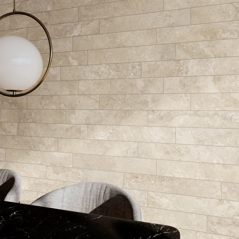 Norcia Travertine Porcelain Tile - Niche Interiors