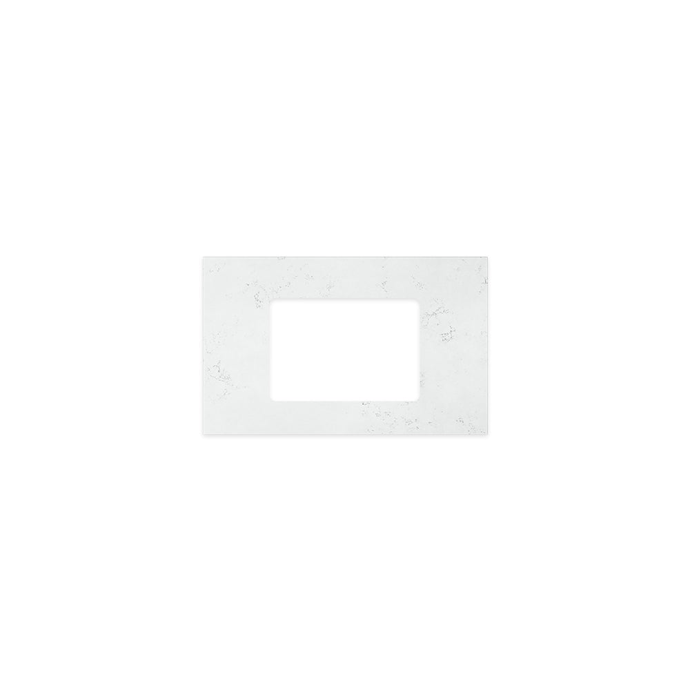 Bianco Marble Silica Free Stone Top Rectangular Full Depth with Single Undermount Basin Hole