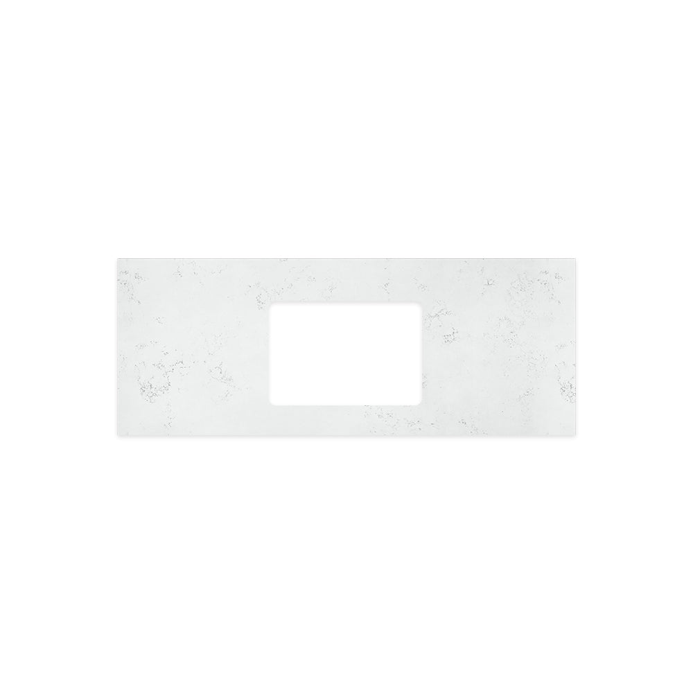 Bianco Marble Silica Free Stone Top Rectangular Full Depth with Single Undermount Basin Hole - Neche Interiors