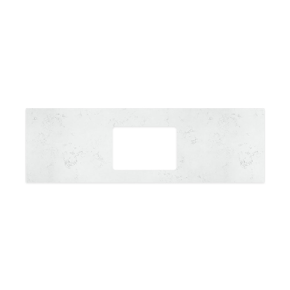 Bianco Marble Silica Free Stone Top Rectangular Full Depth with Single Undermount Basin Hole - Neche Interiors