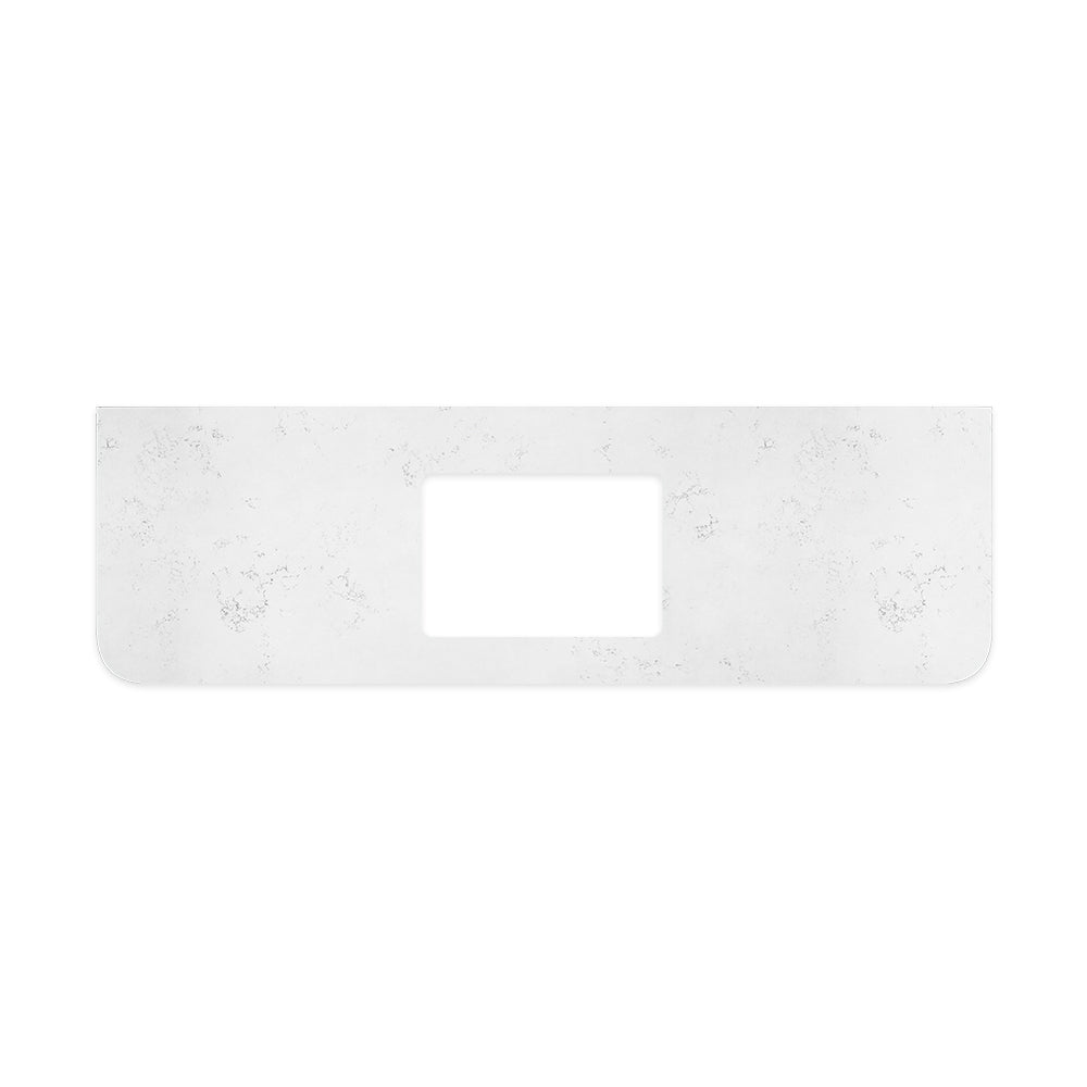 Bianco Marble Silica Free Stone Top Curved Full Depth with Single Undermount Basin Hole - Neche Interiors