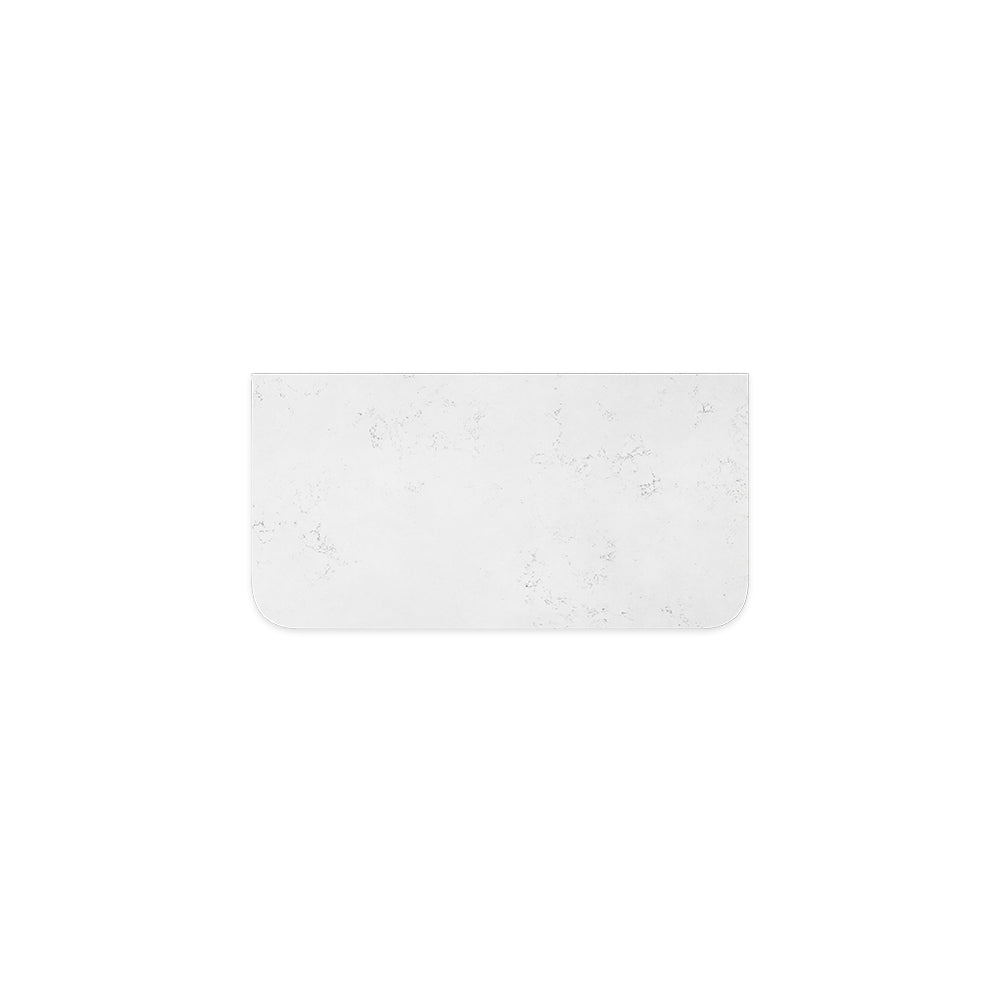 Bianco Marble Silica Free Stone Top Curved Full Depth - Neche Interiors