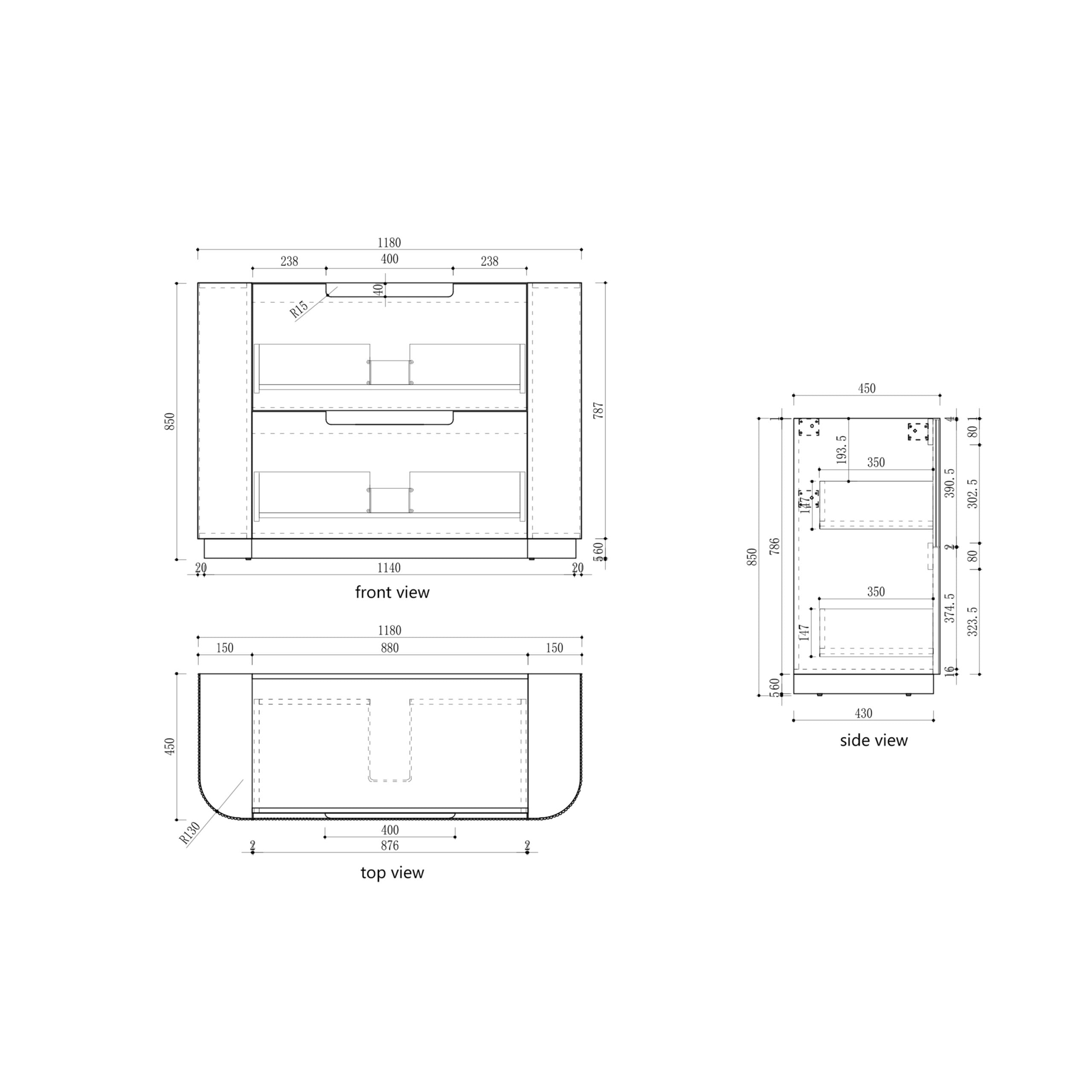 Curva Freestanding Vanity - Neche Interiors