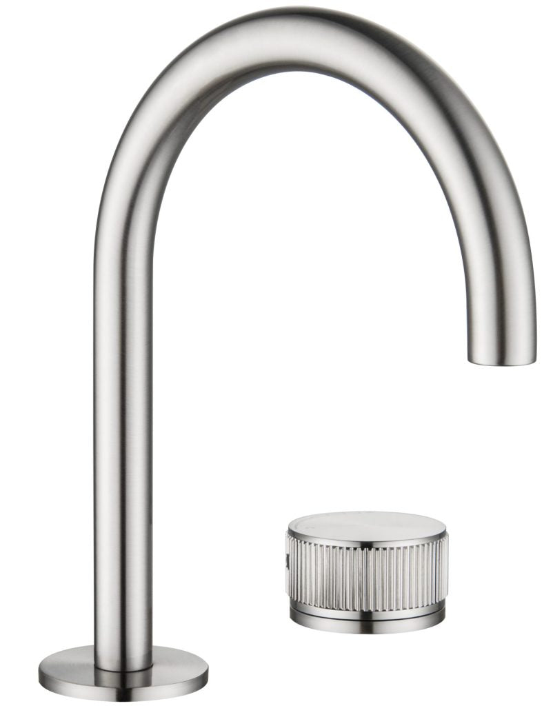 Mica Fluted Gooseneck Hob Basin Mixer Set - Neche Interiors