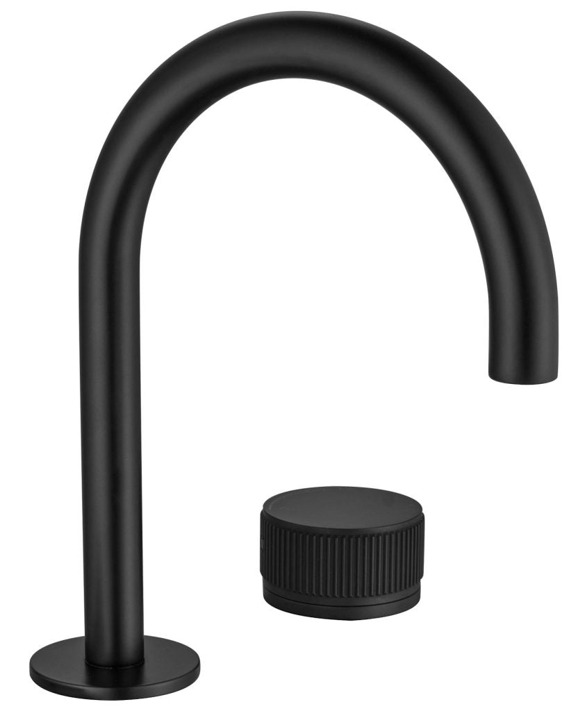 Mica Fluted Soft-Square Hob Basin Mixer Set - Neche Interiors