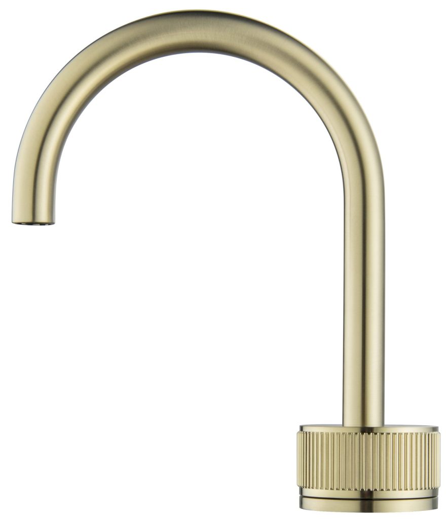 Mica Fluted Gooseneck Hob Basin Mixer Set - Neche Interiors