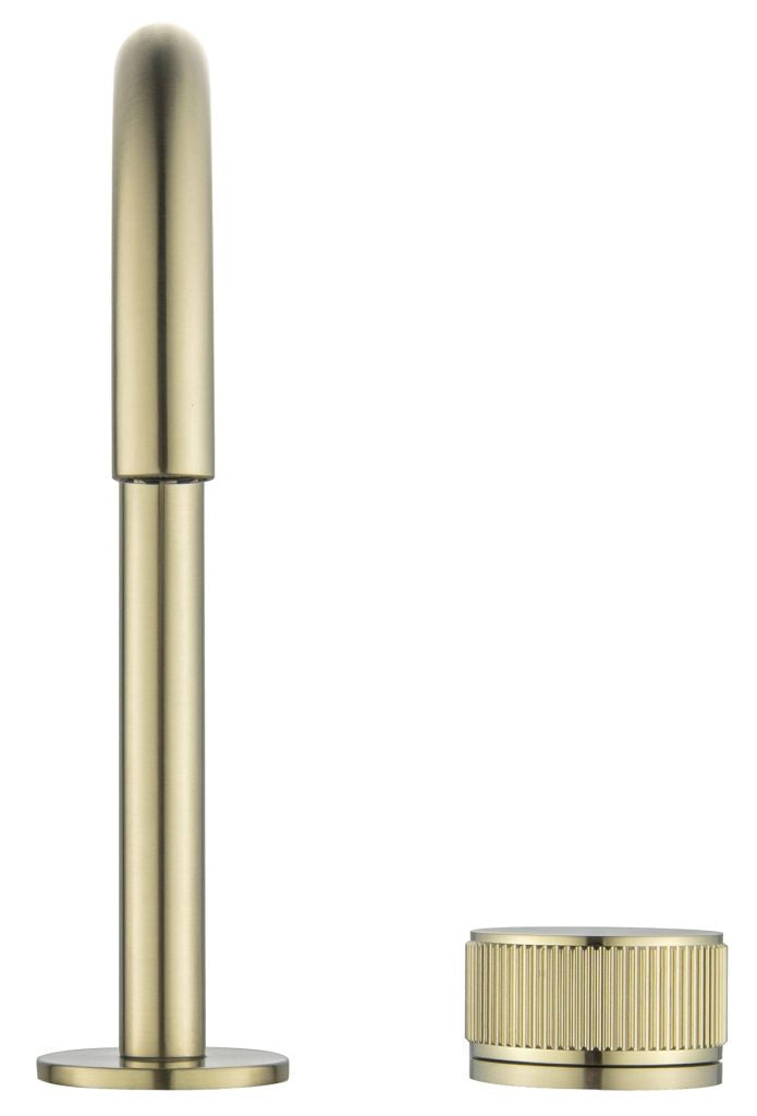 Mica Fluted Gooseneck Hob Basin Mixer Set - Neche Interiors