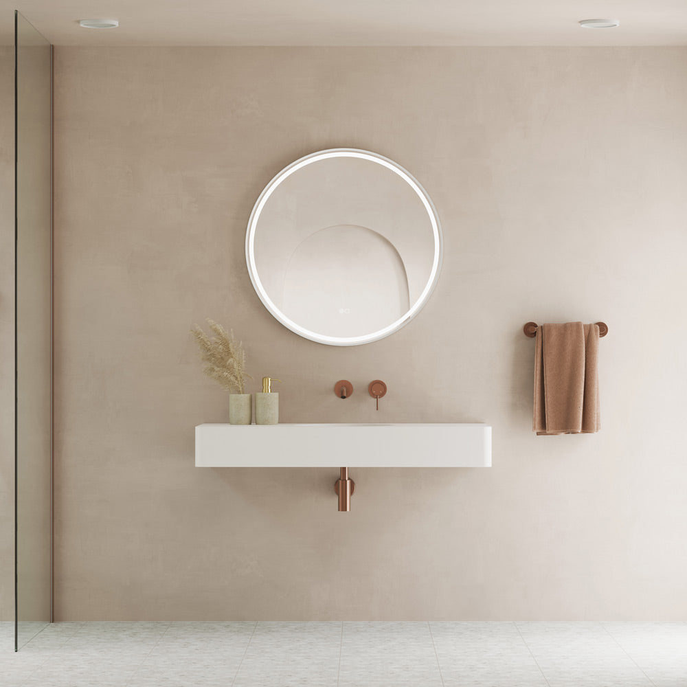 Encanto 1000 Solid Surface Wall Basin, No Tap Hole