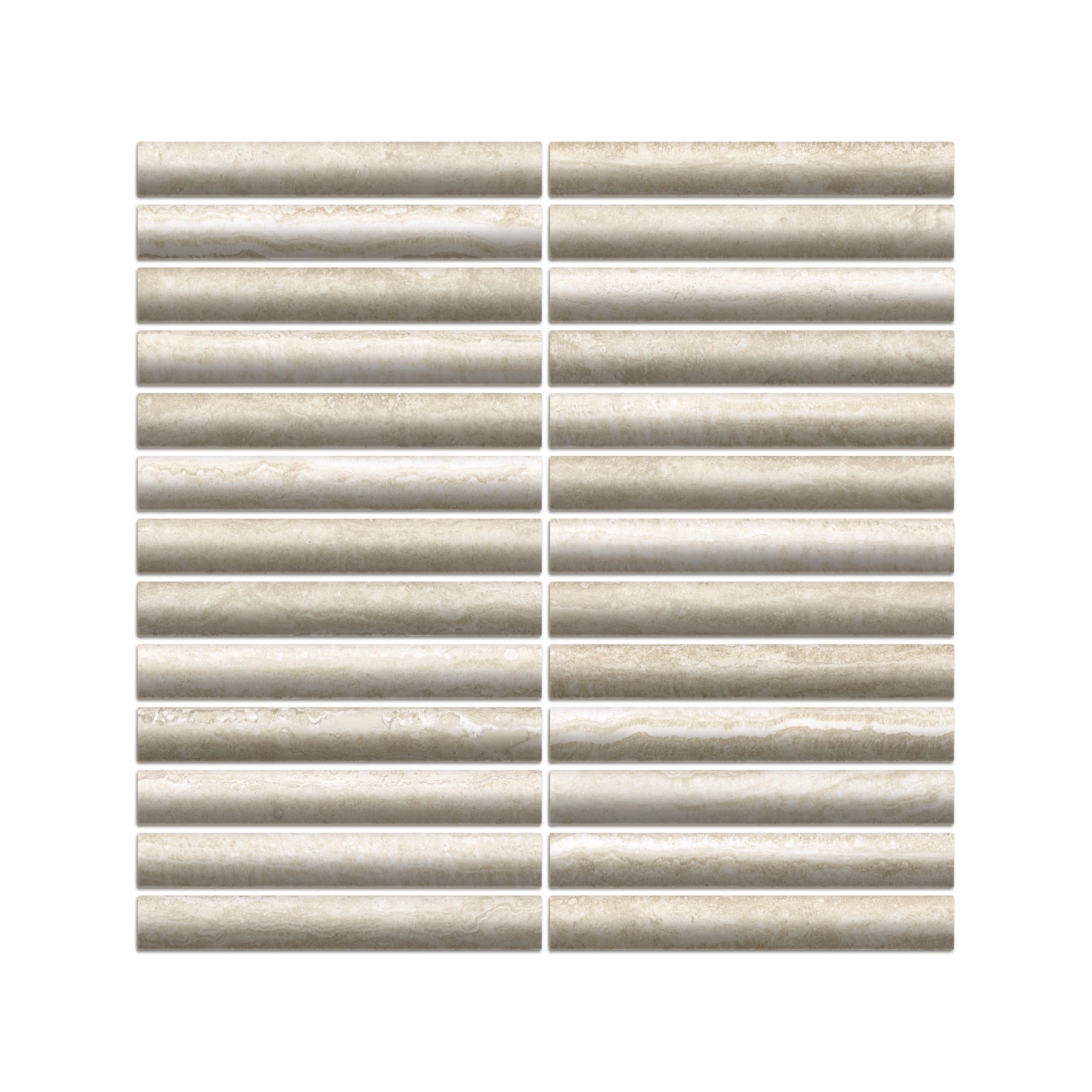 Archistone Fluted Recycled Glass Mosaic