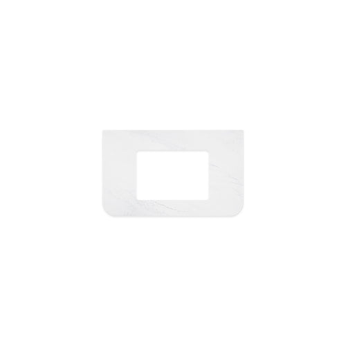 Cloudburst Solid Surface Top Curved Full Depth with Single Undermount Basin Hole