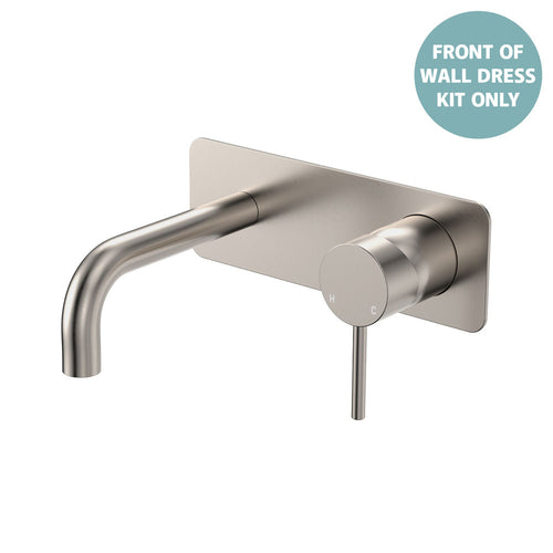 Kaya Basin/Bath Wall Mixer Dress Kit, Rectangular Plate, 130mm Outlet