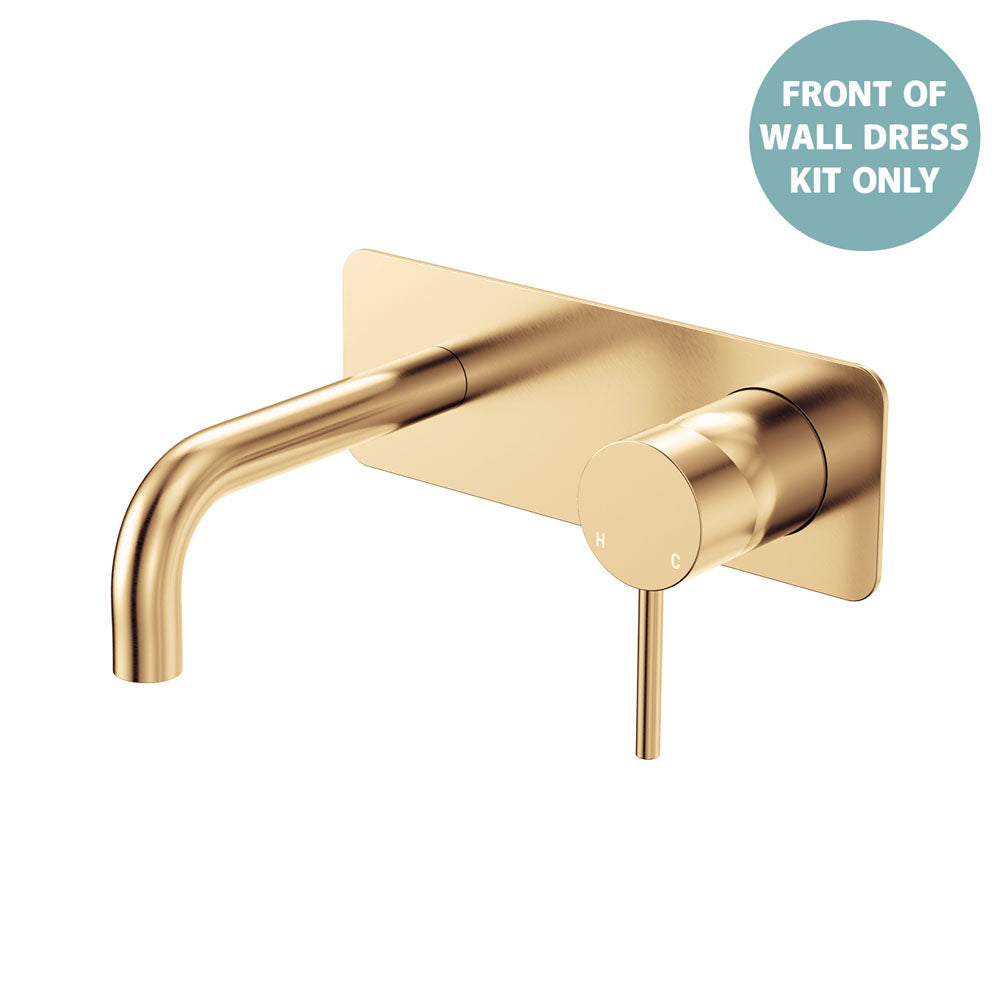 Kaya Basin/Bath Wall Mixer Dress Kit, Rectangular Plate, 130mm Outlet - Neche Interiors