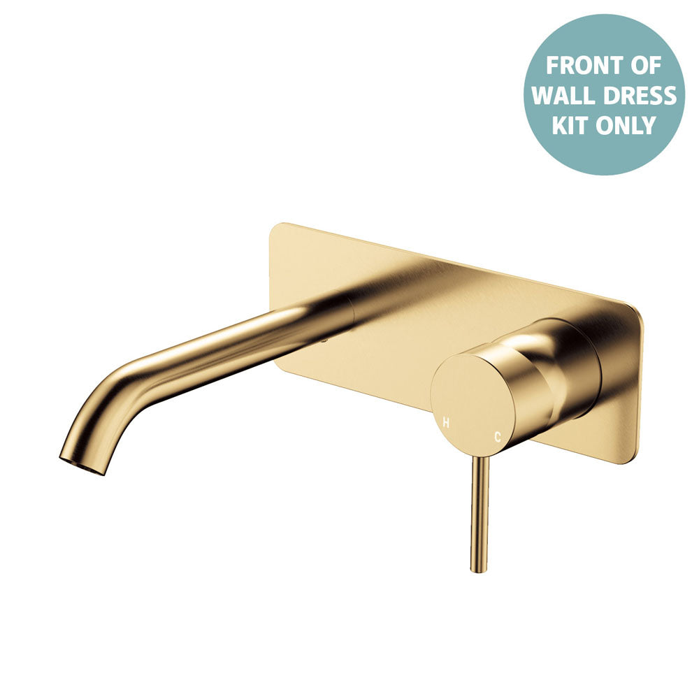 Kaya Basin/Bath Wall Mixer Dress Kit, Rectangular Plate, 160mm Outlet