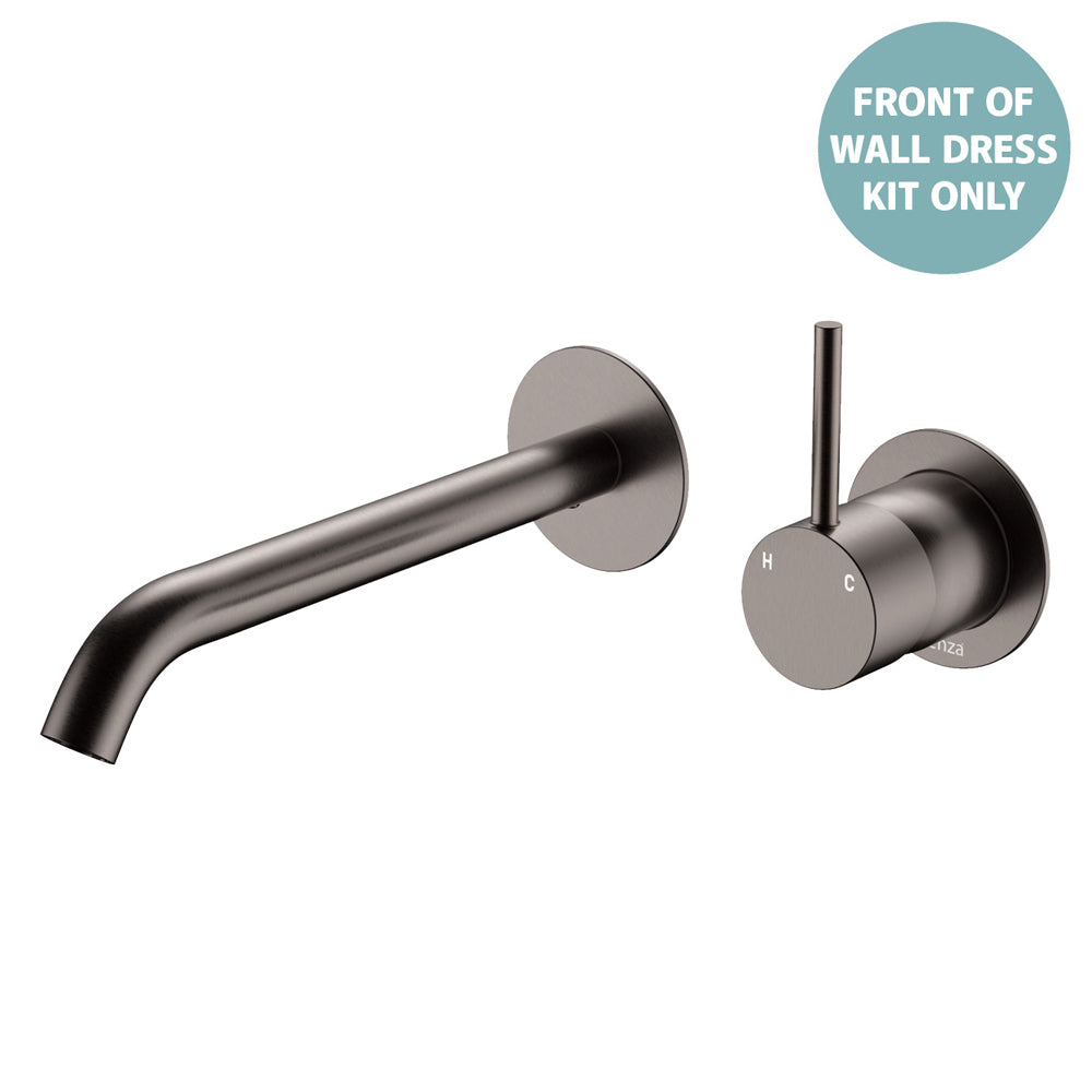 Kaya Up Basin/Bath Wall Mixer Dress Kit, Round Plates, 200mm Outlet