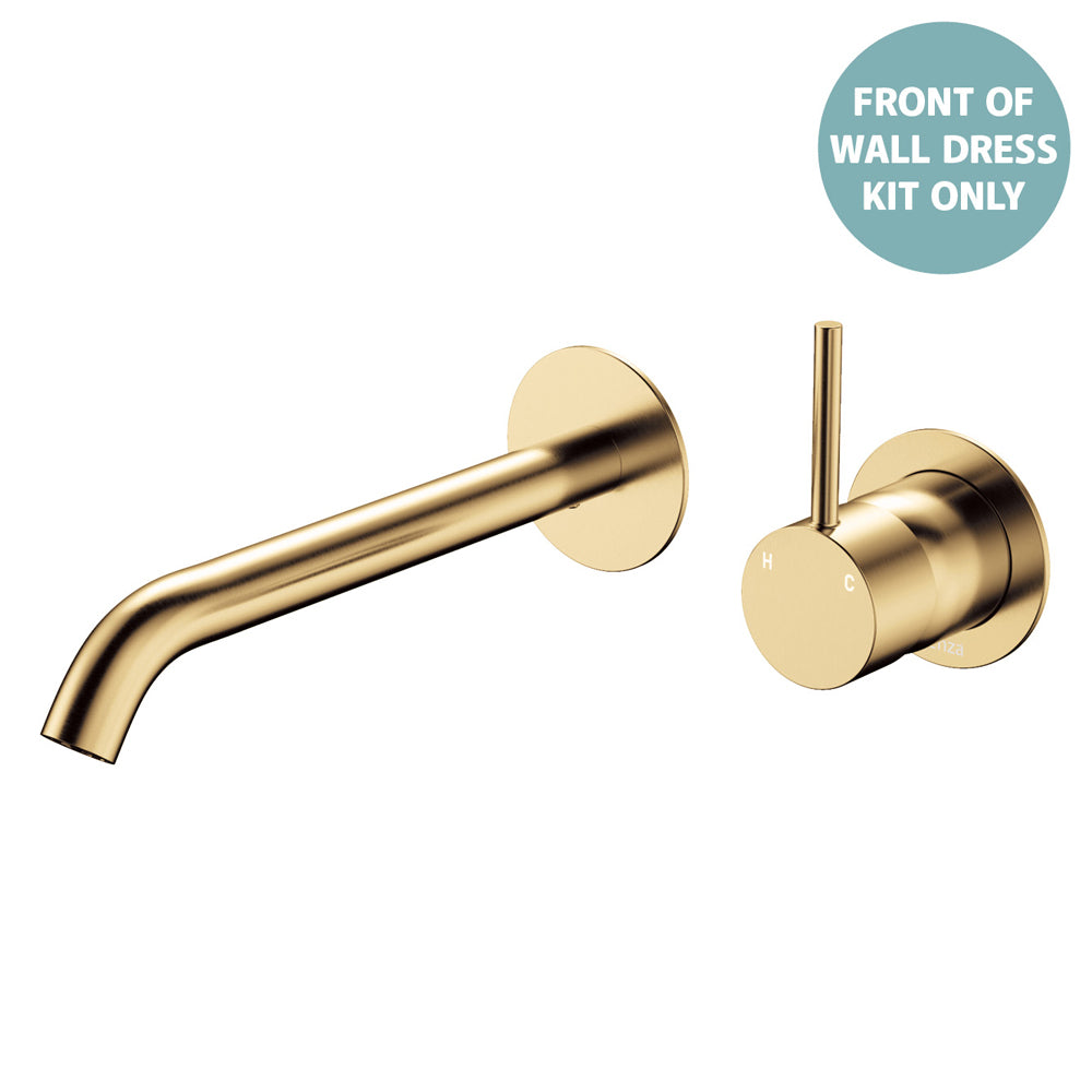 Kaya Up Basin/Bath Wall Mixer Dress Kit, Round Plates, 200mm Outlet