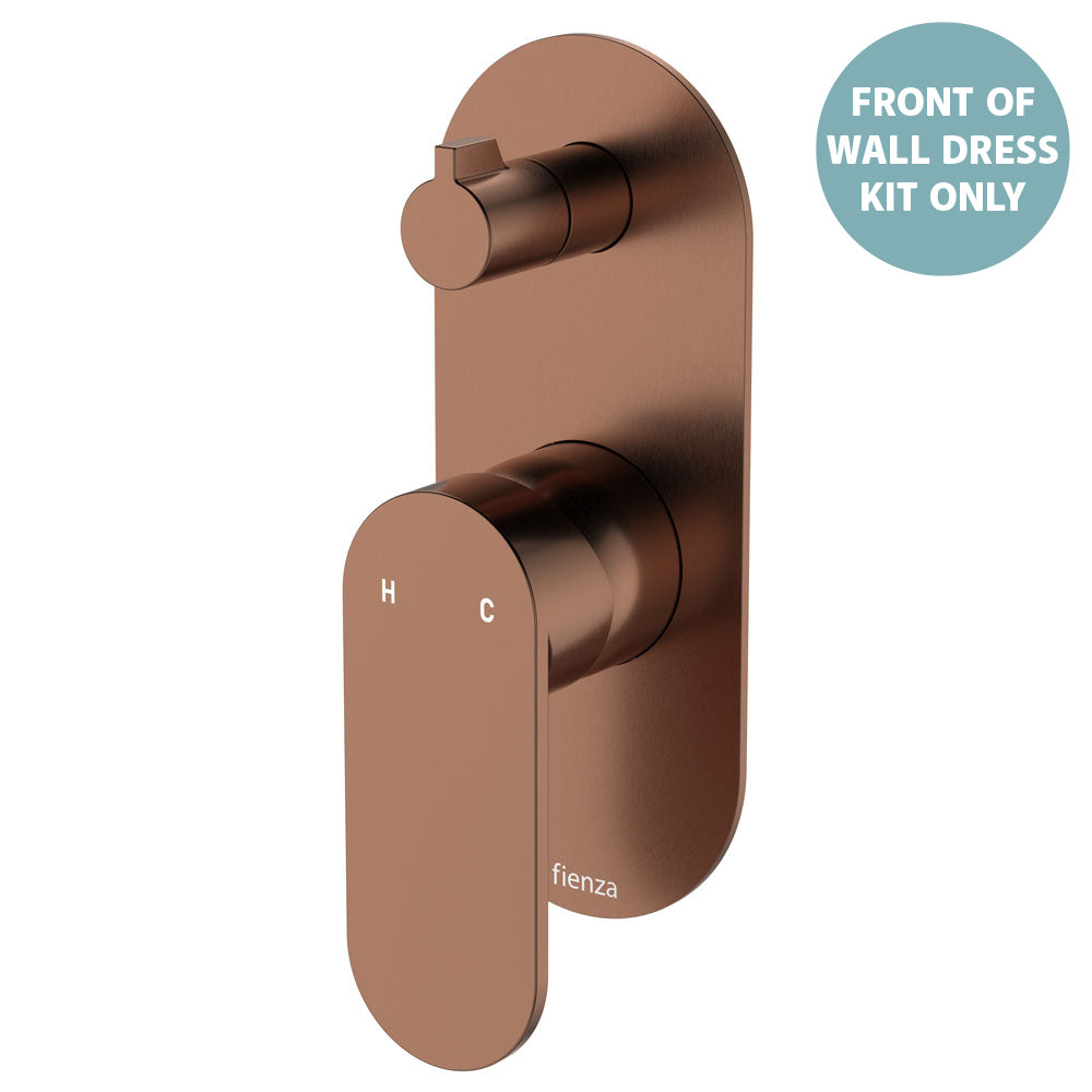 Empire Slim Wall Diverter Mixer Dress Kit, Large Oval Plate, Vertical