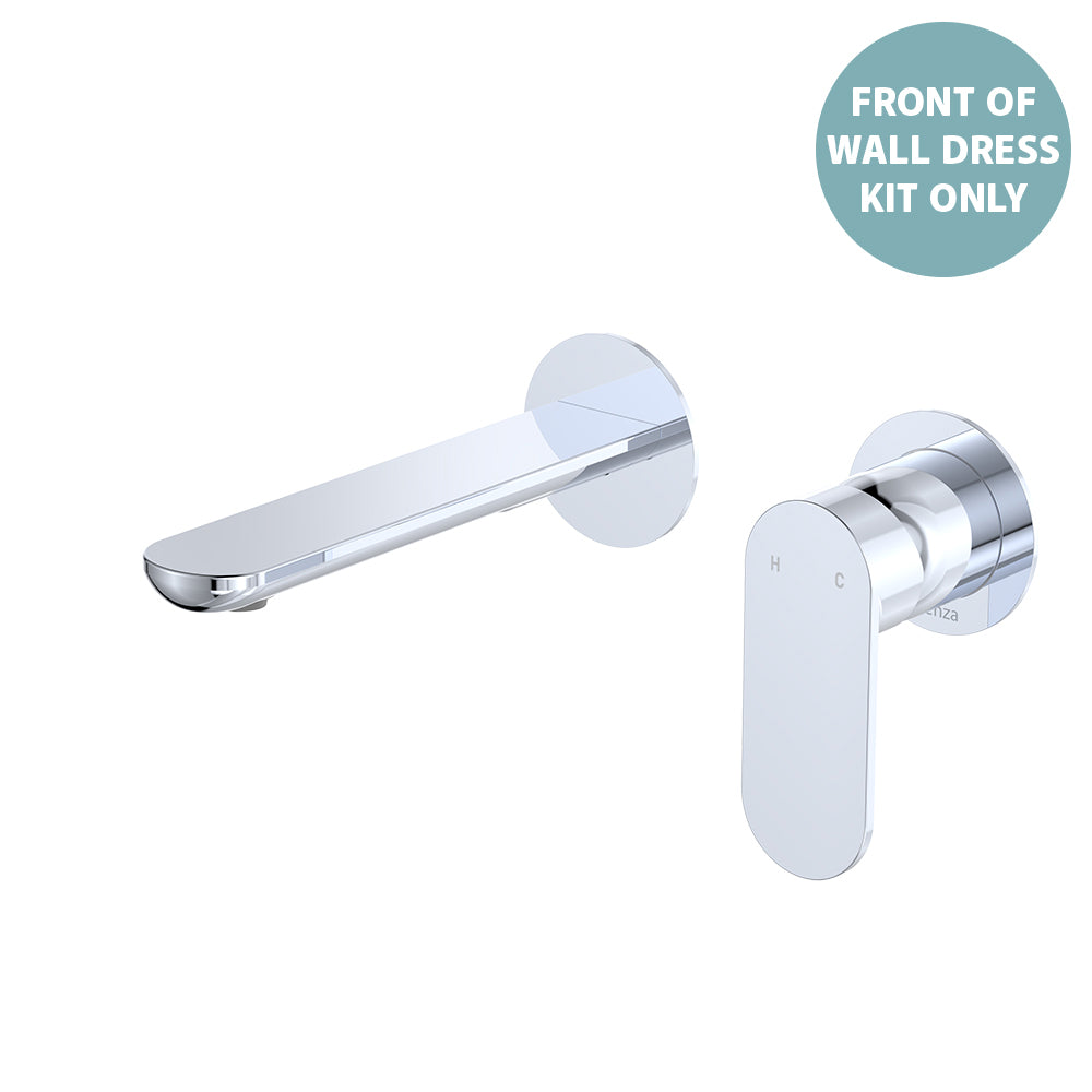 Empire Slim Basin/Bath Wall Mixer Set Dress Kit, Round Plates, 160mm Outlet - Neche Interiors
