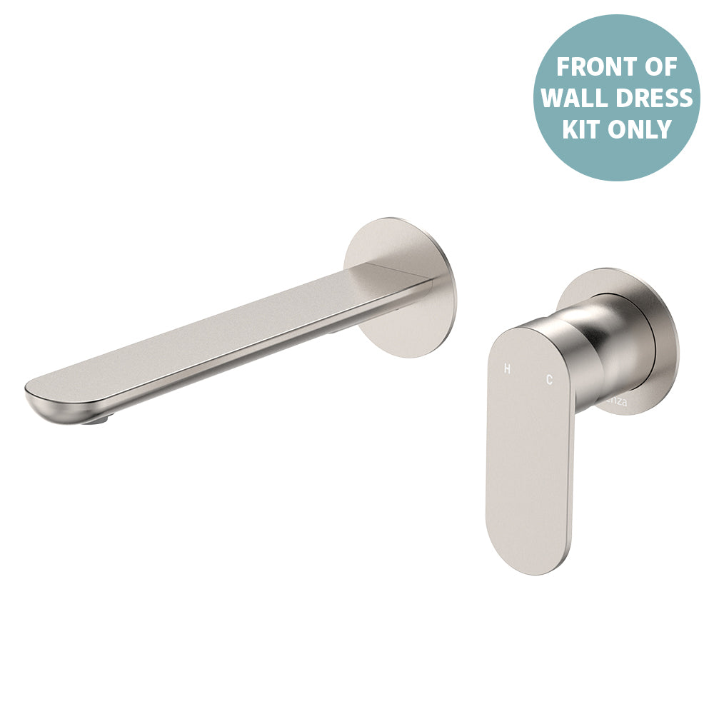 Empire Slim Basin/Bath Wall Mixer Set Dress Kit, Round Plates, 200mm Outlet - Neche Interiors