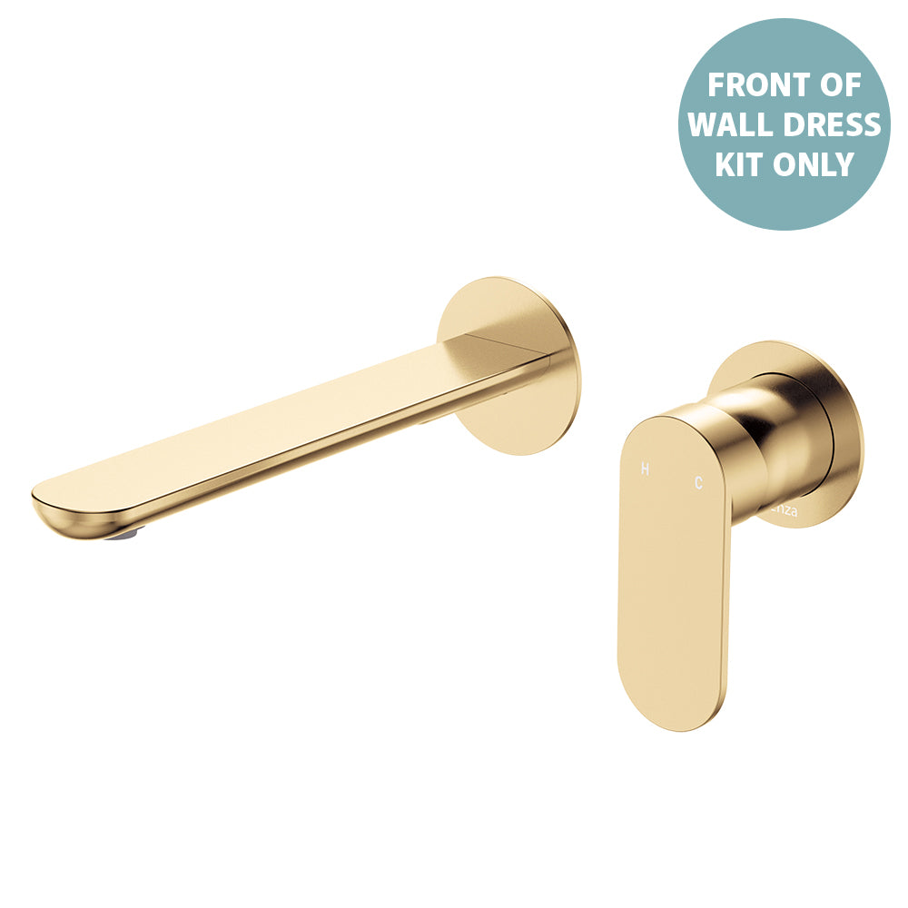 Empire Slim Basin/Bath Wall Mixer Set Dress Kit, Round Plates, 200mm Outlet - Neche Interiors