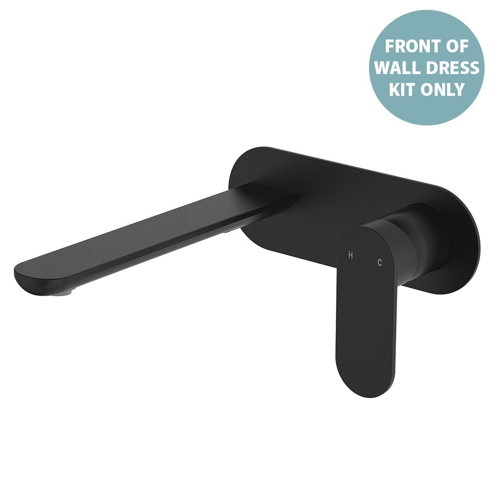 Empire Slim Basin/Bath Wall Mixer Set Dress Kit, Oval Plate, 200mm Outlet - Neche Interiors