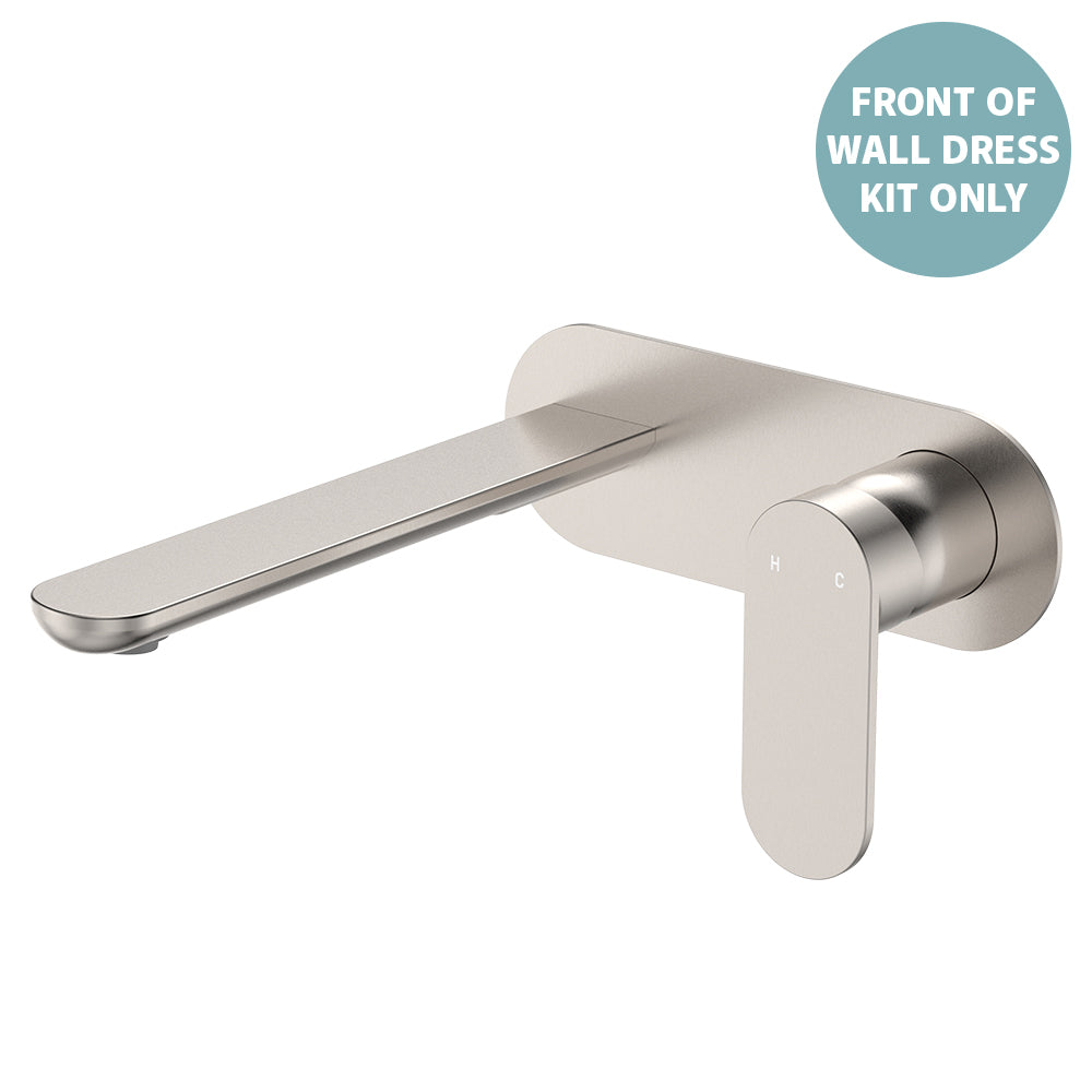 Empire Slim Basin/Bath Wall Mixer Set Dress Kit, Oval Plate, 200mm Outlet - Neche Interiors