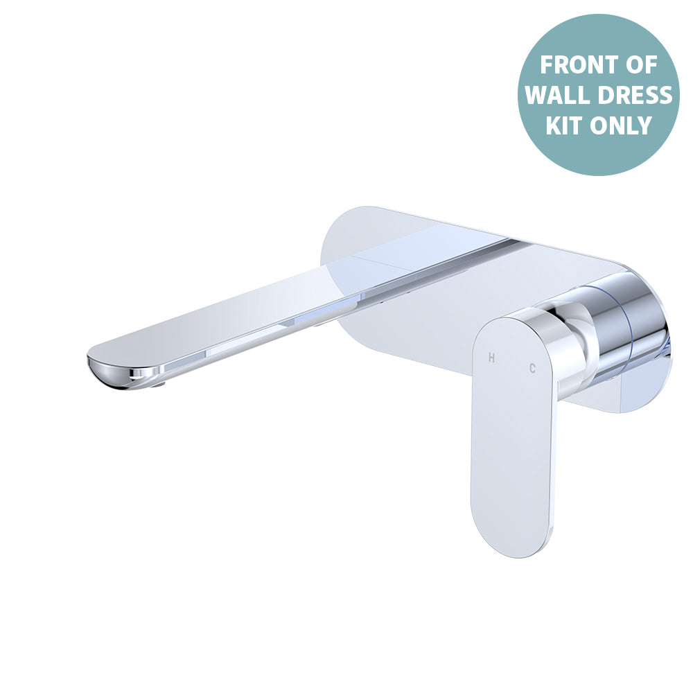 Empire Slim Basin/Bath Wall Mixer Set Dress Kit, Oval Plate, 160mm Outlet - Neche Interiors