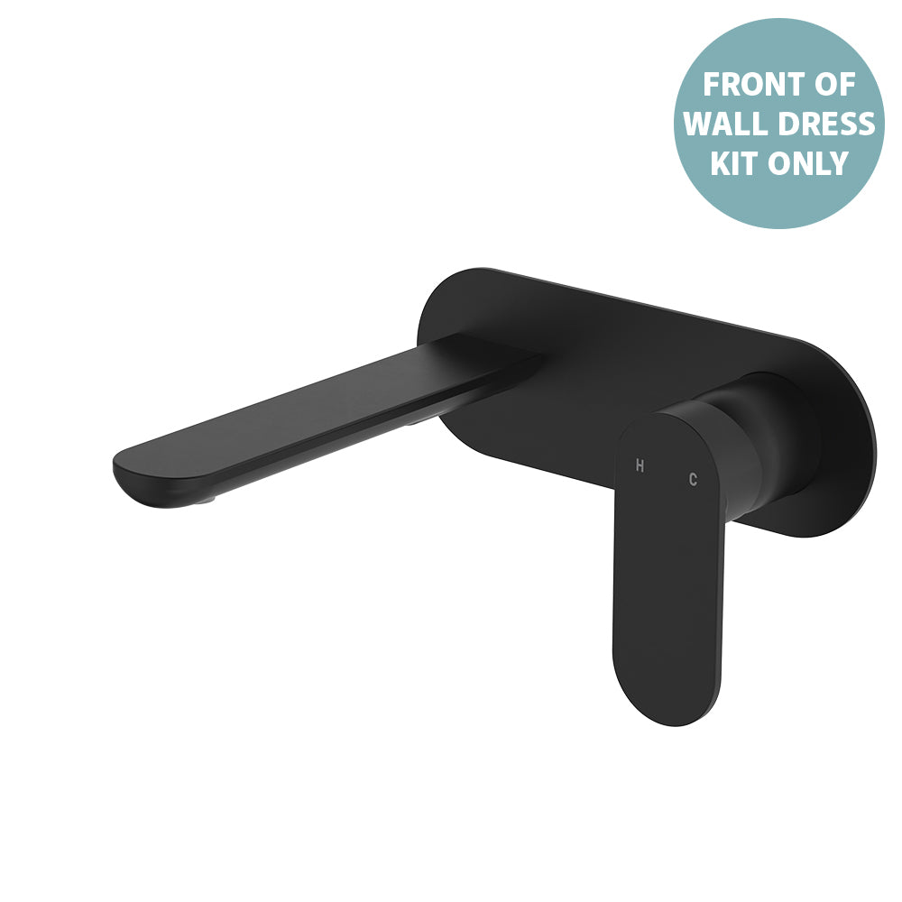 Empire Slim Basin/Bath Wall Mixer Set Dress Kit, Oval Plate, 160mm Outlet - Neche Interiors