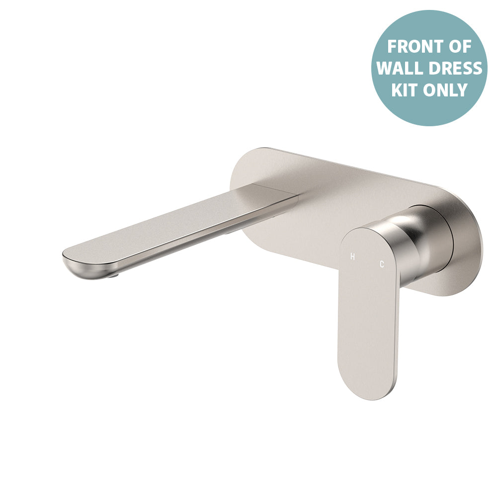 Empire Slim Basin/Bath Wall Mixer Set Dress Kit, Oval Plate, 160mm Outlet - Neche Interiors