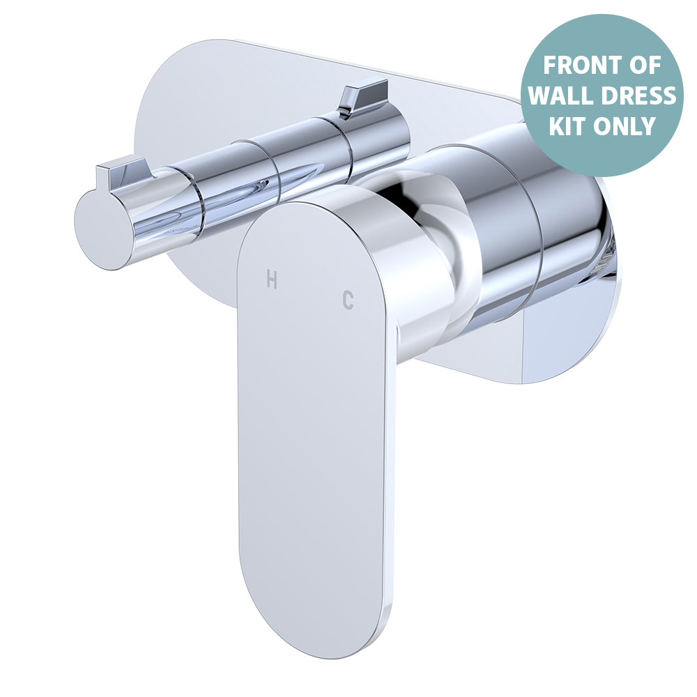 Empire Slim Wall Diverter Mixer Dress Kit, Large Oval Plate, Horizontal - Neche Interiors