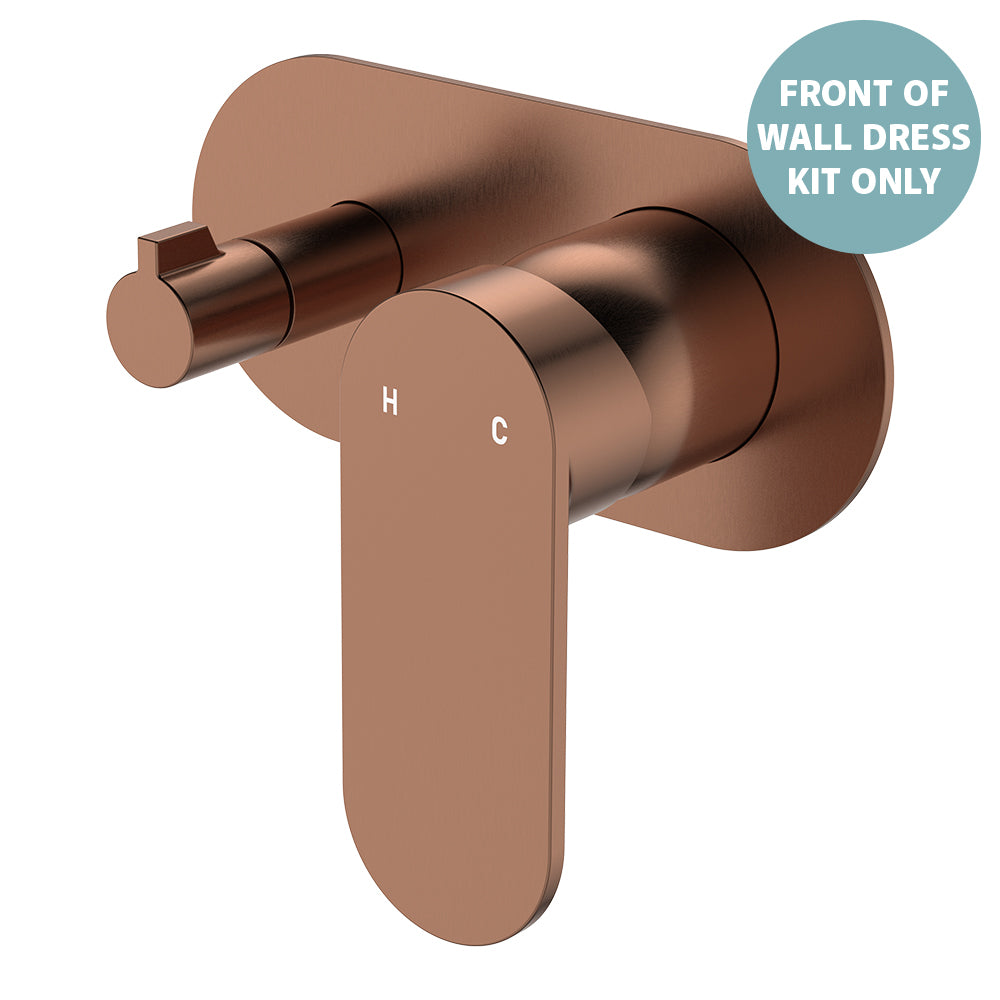 Empire Slim Wall Diverter Mixer Dress Kit, Large Oval Plate, Horizontal