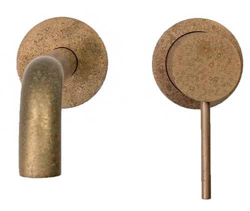 LVB V2 Mica Wall Spout Combo Curved Spout 2P – TRIM KIT ONLY - Living Brass