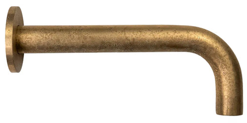 LVB Mica Bath Spout – Curved – 220mm - Living Brass