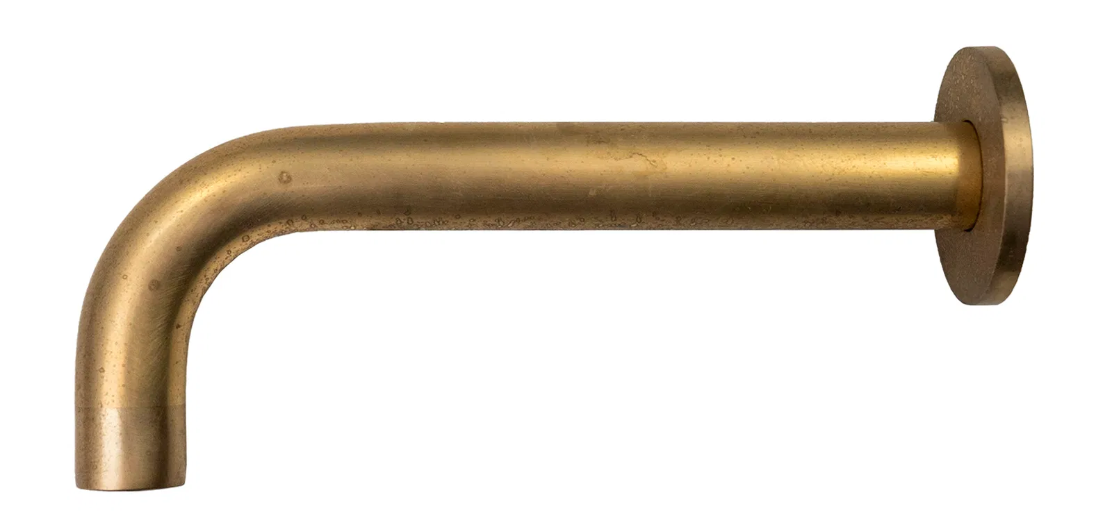 LVB Mica Bath Spout – Curved – 220mm - Living Brass