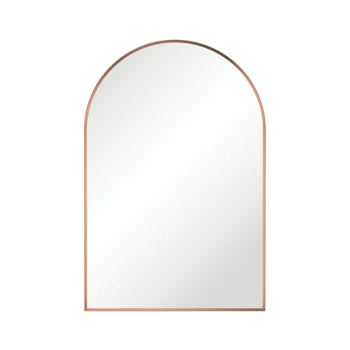 Arch Brushed Copper Framed Mirror