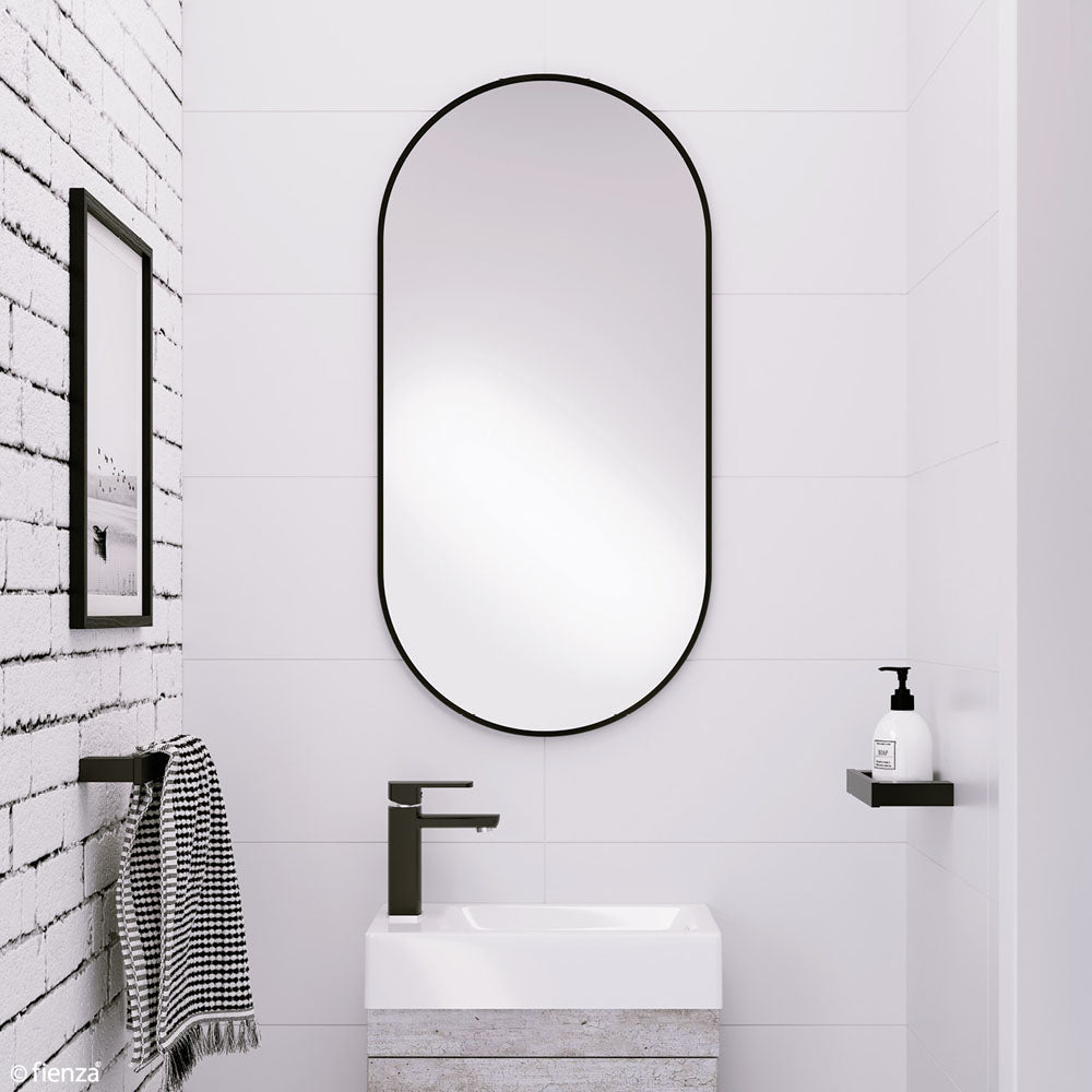 Empire Matte Black Framed Mirror
