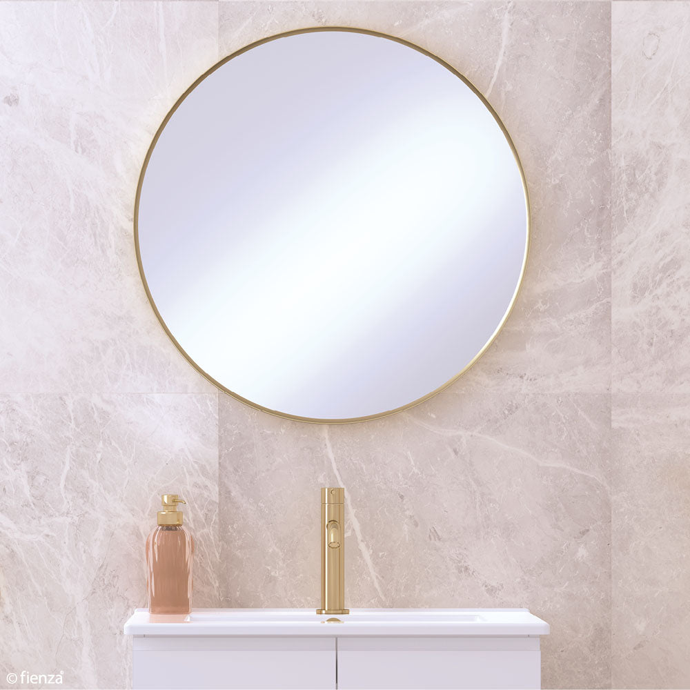Reba Urban Brass Framed Mirror