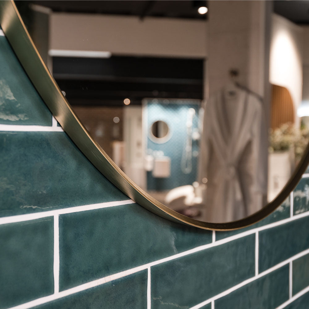 Reba Urban Brass Framed Mirror