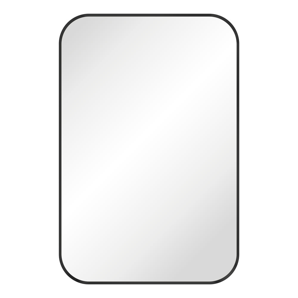 Tono Matte Black Soft Square Framed Mirror