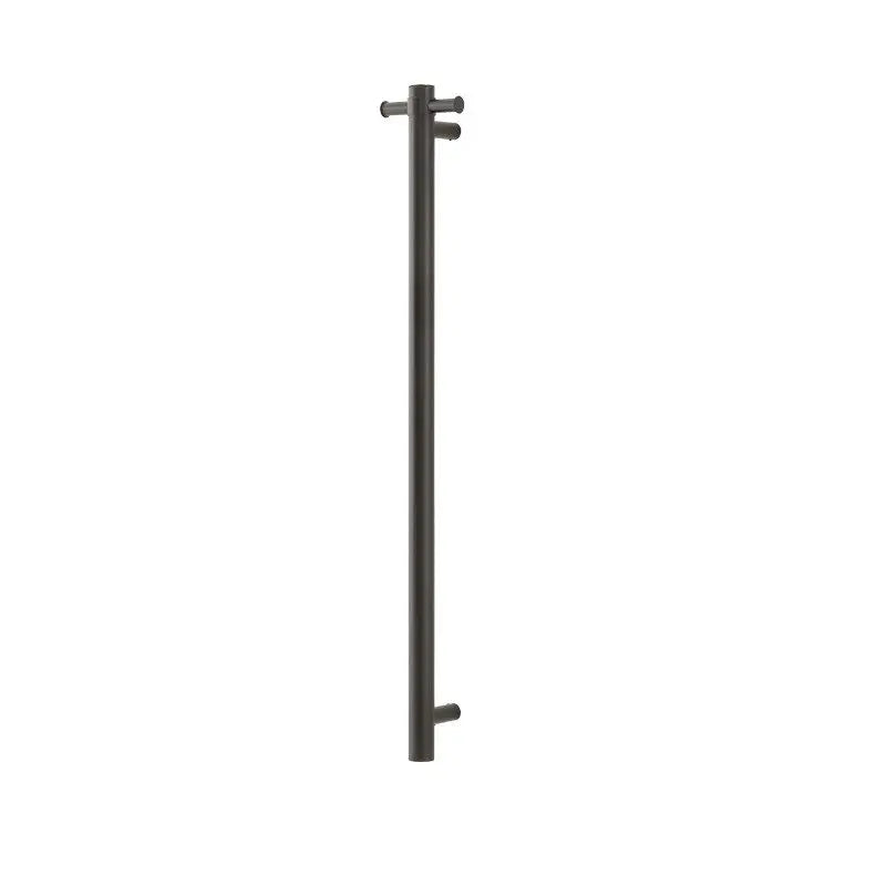 Round Vertical Electric Heated Towel Rail Single Bar