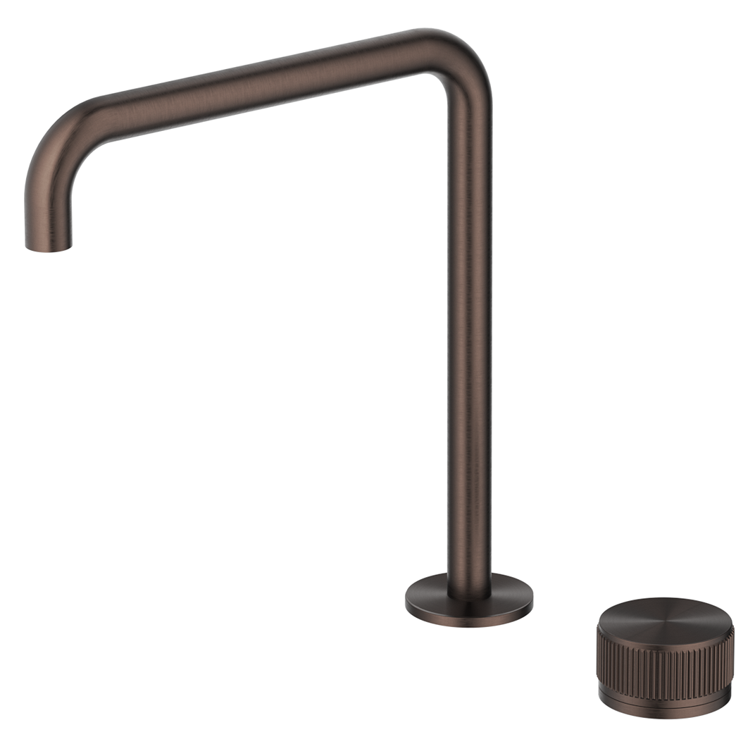 Mica Fluted Soft-Square Hob Sink/Basin Mixer Set - Neche Interiors